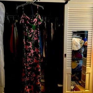 Club London off shoulder maxi dress